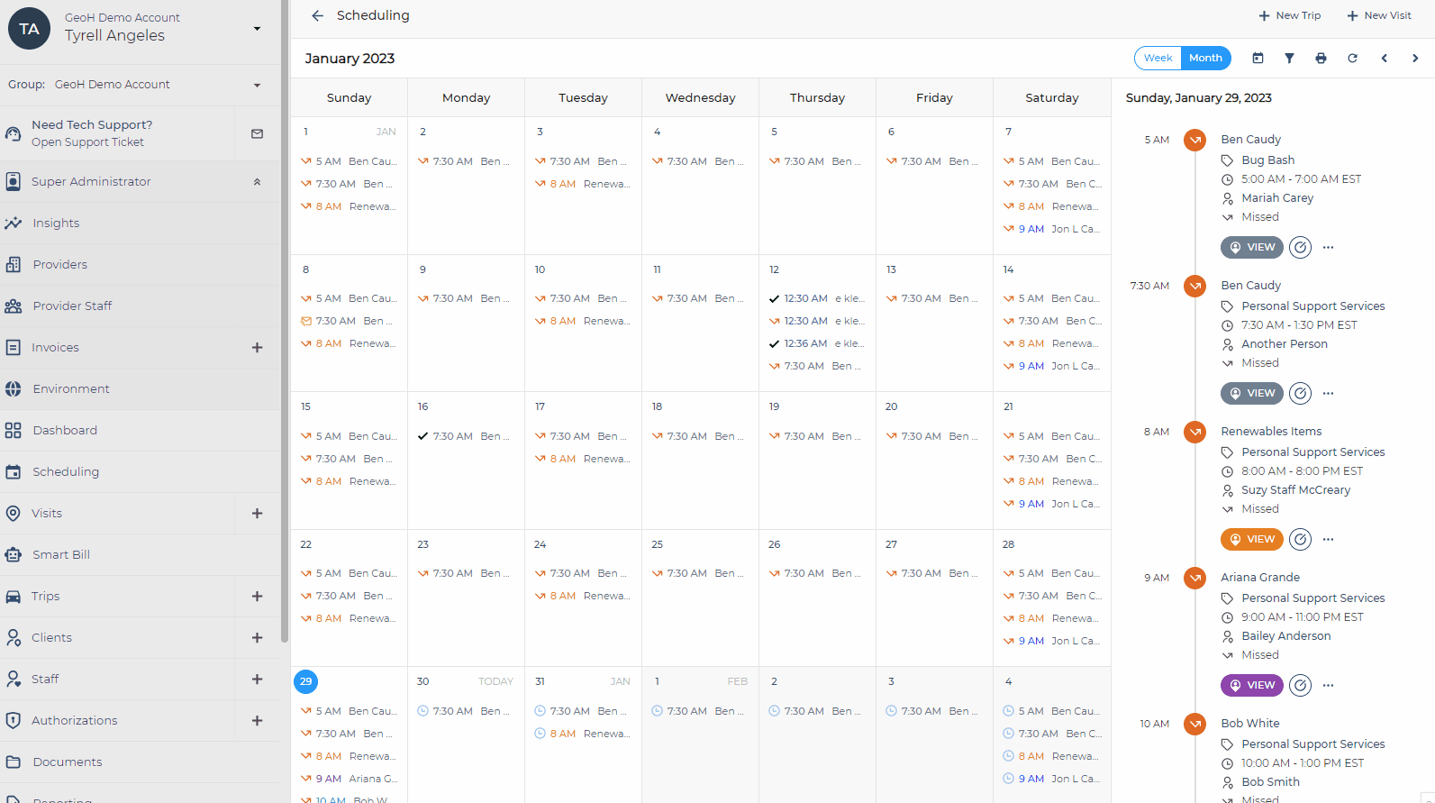 How do I manually enter a visit?